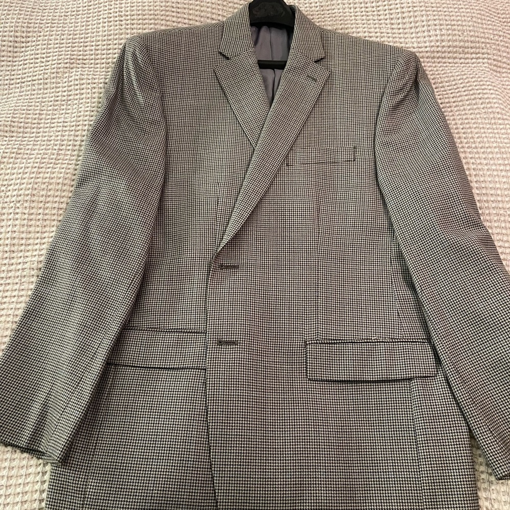 Classic Ralph Lauren Houndstooth Blazer (Silk/Wool)